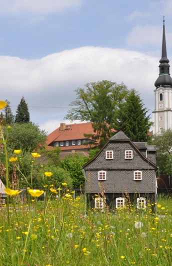 Der Umgebindehaus-Park in Cundewalde
