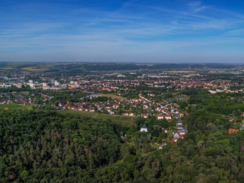 Aussicht vom Hohen Stein ins Elbland/Coswig