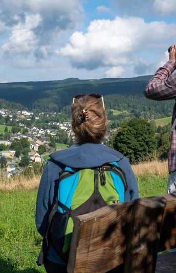 Höhensteig Klingenthal, Blick auf Klingenthal/Brunndöbra