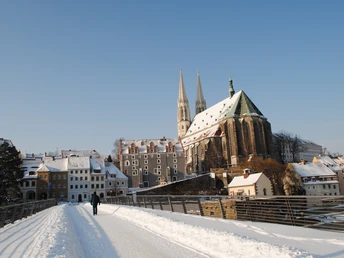 Altstadtbrücke und Peterskirche (Winter), Görlitz