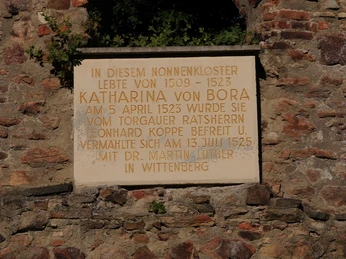 Informationstafel in der Klosterruine Nimbschen