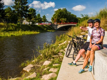 Elsterradweg an der Gösselbrücke in Plauen