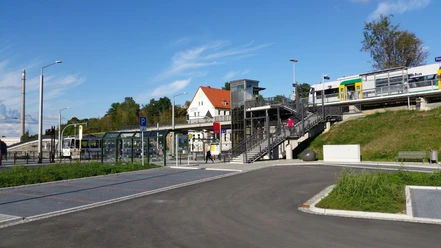 Blick auf den Bahnhof Mitte