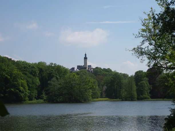 Blick vom Greizer Park auf das Obere Schloss Greiz