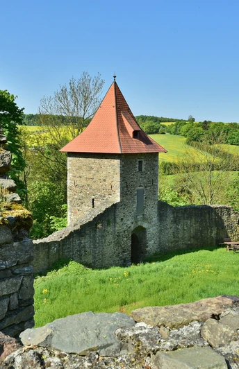 In der Burgruine Wiedersberg
