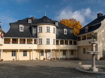 Außenansicht des Musikinstrumentenmuseum in Markneukirchen