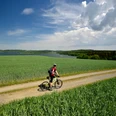 Radfahren an der Talsperre Pöhl