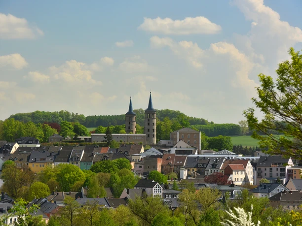 Blick auf Schleiz mit den beiden Schlosstürmen