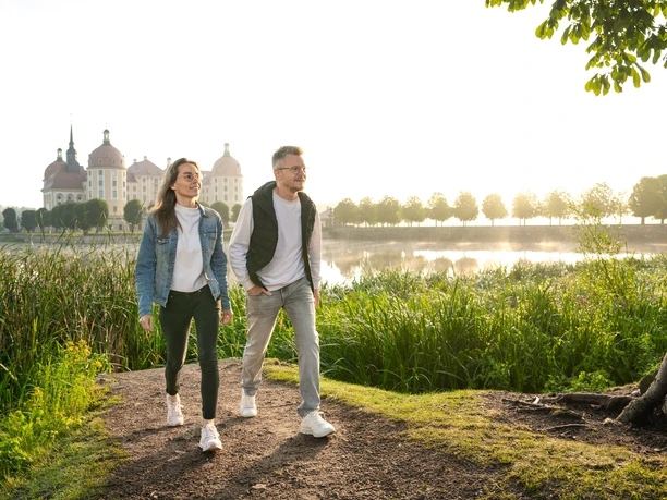 Schlossteich mit Schloss Moritzburg