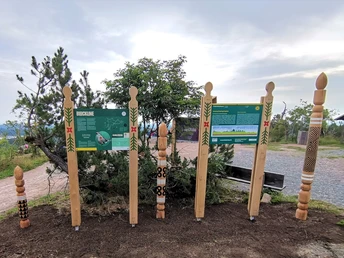 BLOCKLINE Standort Kahleberg mit Infotafeln und Meilensteine