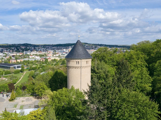 Blick auf den Bergfried Osterstein in Gera