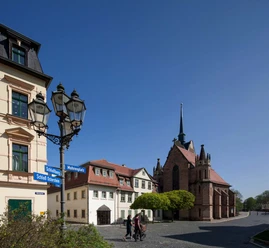 Gera-Untermhaus: Mohrenplatz mit Otto-Dix-Haus und Marienkirche