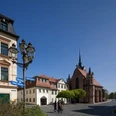 Gera-Untermhaus: Mohrenplatz mit Otto-Dix-Haus und Marienkirche