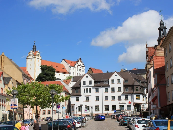 Blick auf Schloss Colditz