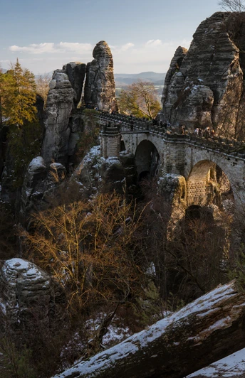 Blick auf die Basteibrücke