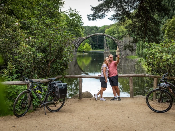 Rakotzbrücke in Kromlau in der Nähe von Weißwasser