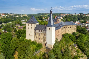 Die Burg Mylau bei Reichenbach im Vogtland