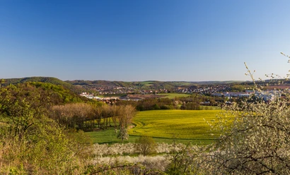 Blick von der Alten Winzerei in Pesterwitz nach Freital