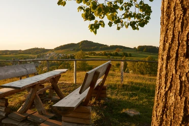 Hankehübel Aussicht mit Blick auf den Gickelsberg