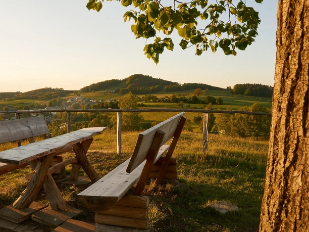 Hankehübel Aussicht mit Blick auf den Gickelsberg