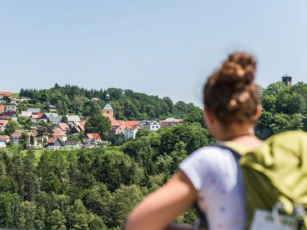 Hockstein Aussicht Blick nach Hohnstein
