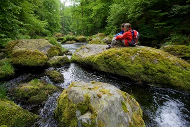 Wanderer im Triebtal