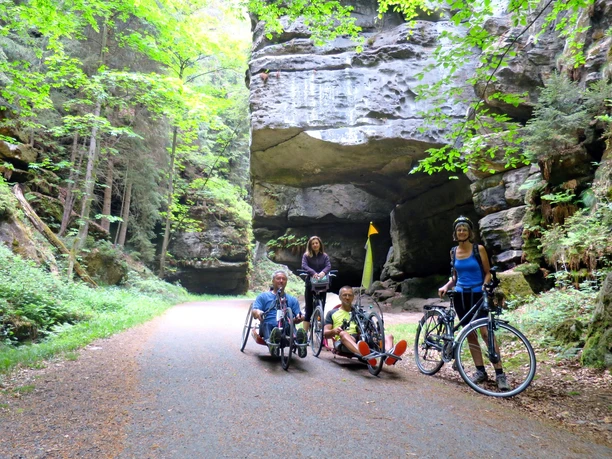 Mit dem Handbike auf der "Radroute im Nationalpark" durch den Tscherregrund