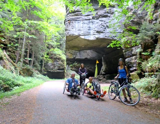 Mit dem Handbike auf der "Radroute im Nationalpark" durch den Tschreegrund