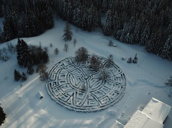 Irrgarten (Labyrinth) am Schneckenstein in Tannenbergsthal / Vogtland