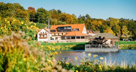 Muldeblick auf die Schiffsmühle in Höfgen