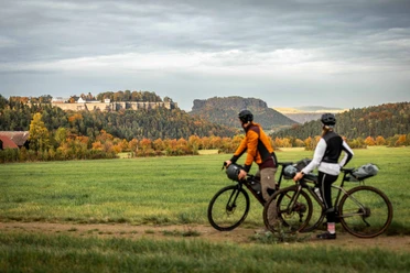 Blick auf die Festung Königstein und den Lilienstein
