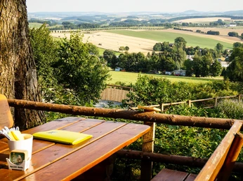 Blick vom Biergarten