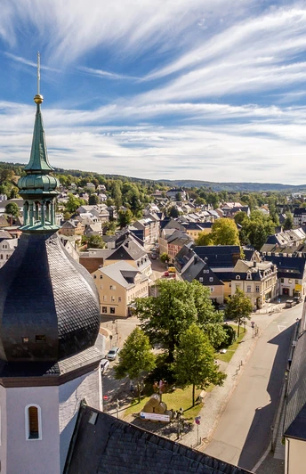 Das Stadtzentrum von Olbernhau
