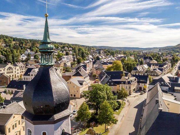Das Stadtzentrum von Olbernhau