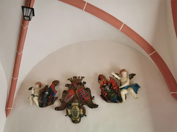 Detail im Eingangsbereich der Mauritiuskirche Münchenbernsdorf