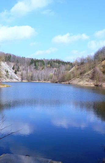 Blick auf die Finkenkuhle, ehemaliger Tagebau in Salzgitter-Bad