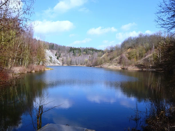 Blick auf die Finkenkuhle, ehemaliger Tagebau in Salzgitter-Bad