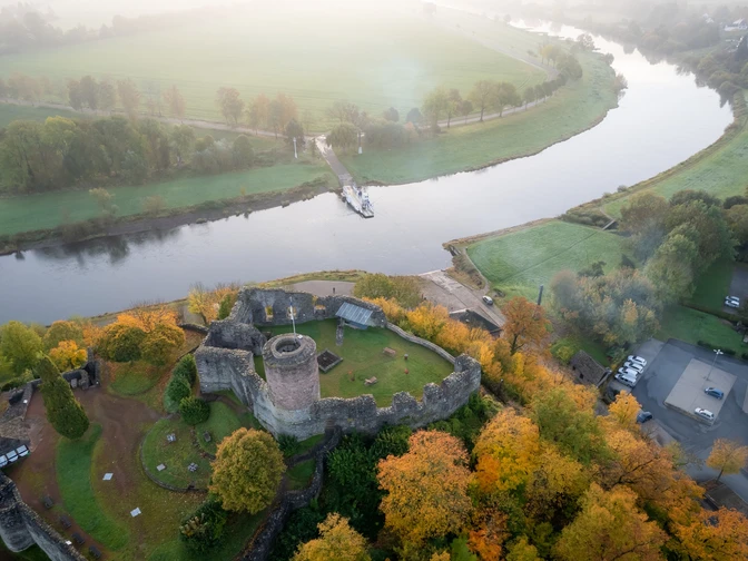 Luftaufnahme Burgruine Polle