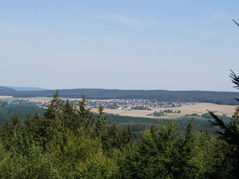Blick auf Duingen von der Hilsquelle aus