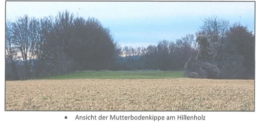 Ansicht der Muttebodenkippe am Hillenholz