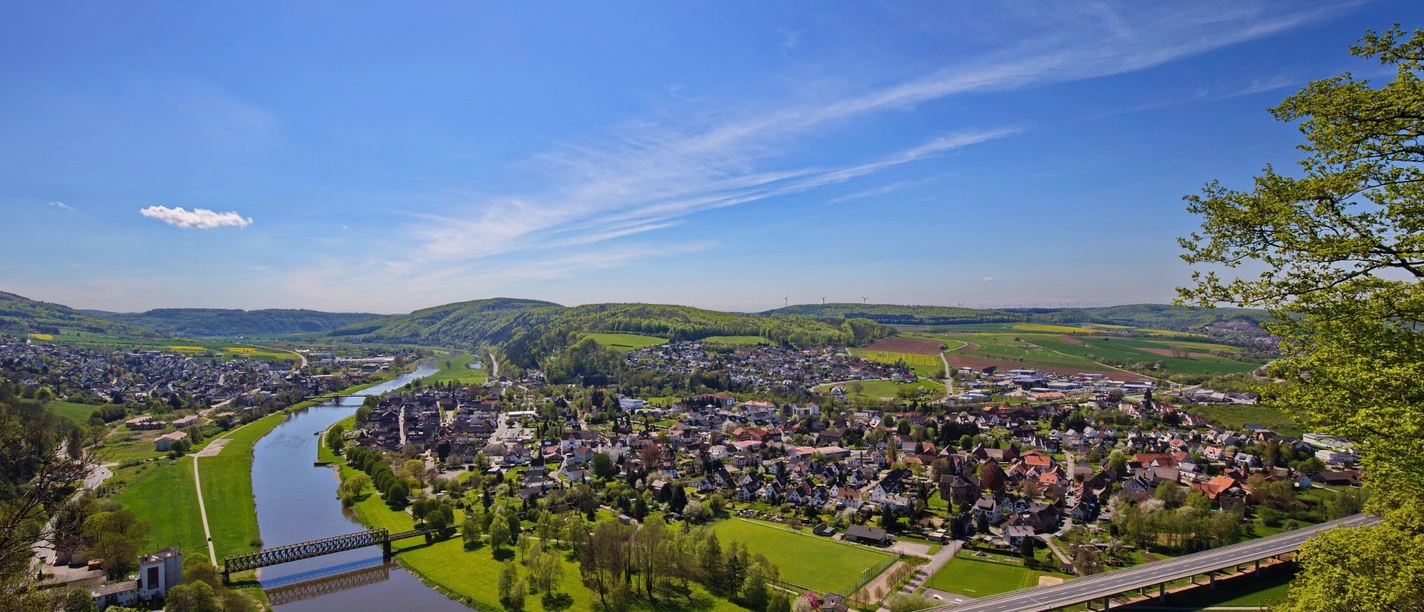 Blick auf Bodenwerder vom Bismarckturm