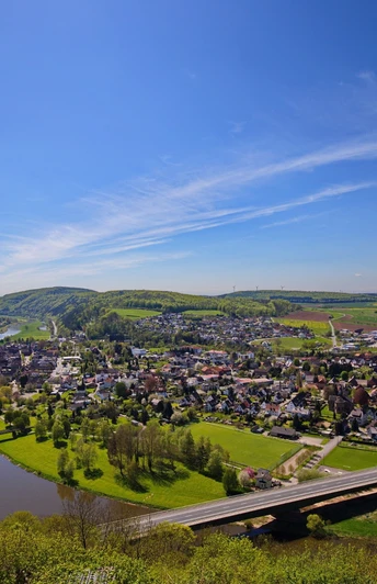 Blick auf Bodenwerder vom Bismarckturm