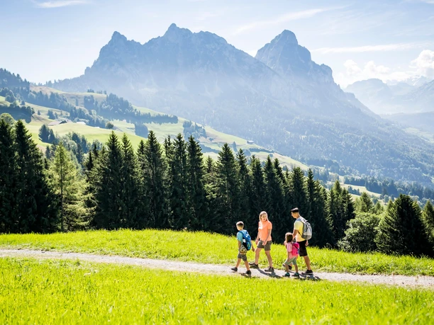 Hochstuckli-Gipfelerlebnis: Blick auf die Mythen