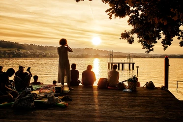 Sonnenuntergang Strandbad Tennwil