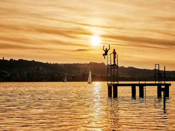 Sonnenuntergang Strandbad Tennwil