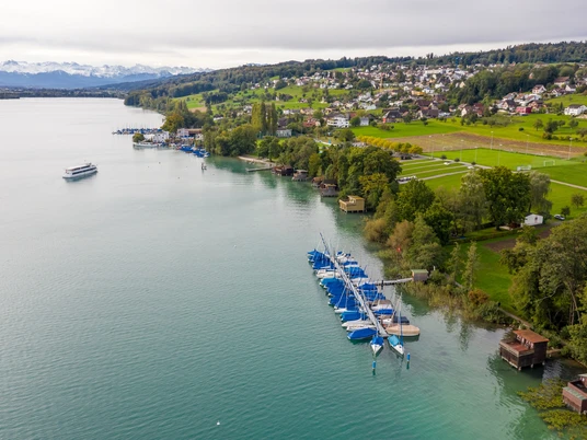 Drohnenaufnahme Strandbad Beinwil am See