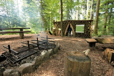 Grosszügige Grillstelle direkt bei der Talherrenburg