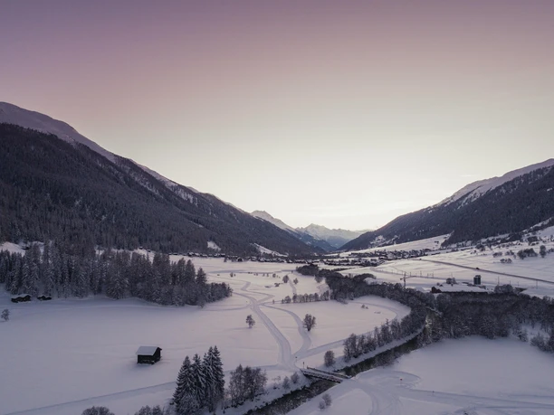 Bestens präpariertes Loipennetz der Loipe Goms