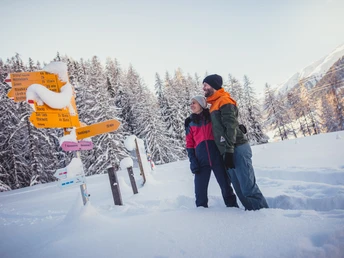 Bestens beschilderte Winterwanderwege