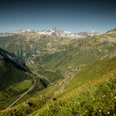 Aussicht vom Furkapass Richtung Gletsch